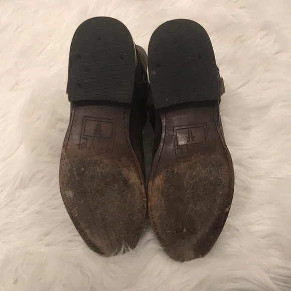 Hardly Worn! Frye Brown Distressed Wyatt Boots - Picture 5 of 5